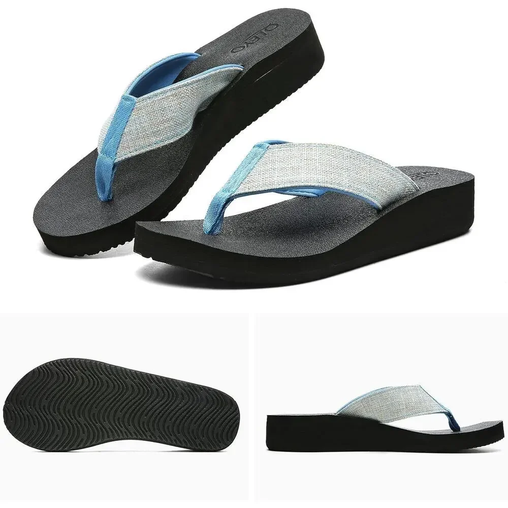 Wedge Sandals with Stylish Straps for Women Dressy Comfortable Sky Blue - Picture 2 of 5
